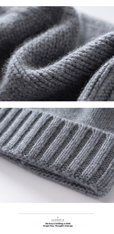 Gorro de Cachemira con Rayas Gruesas Unisex - Tejido Reforzado - Image 12