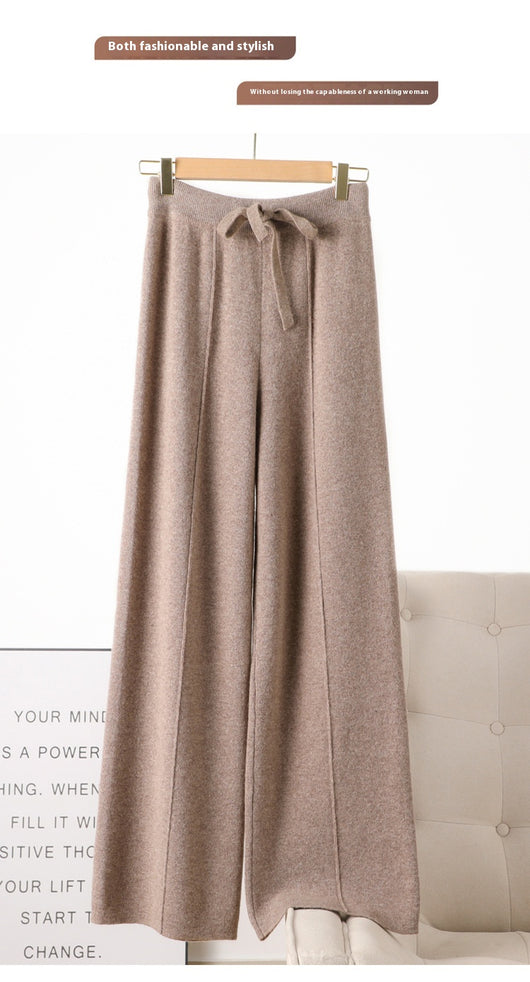 Pantalones de Lana Gruesa Cintura Alta con Caída Elegante - Image 23