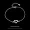 S925 Sterling Silver Plated Diamond Love Anklet A203 Anklet 925 Silver Plated