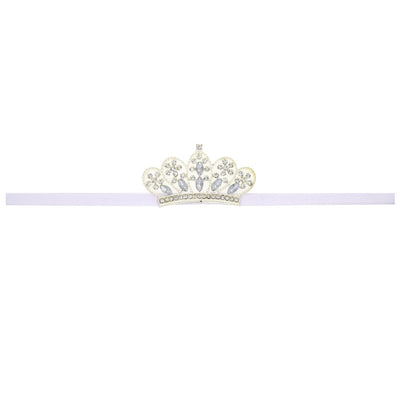 Diadema Elástica Fina con Corona de Cristales para Bebé - Image 11