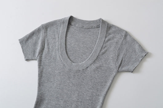 Blusa Ajustada de Lana Estilo Europeo - Cuello Redondo Liso y Elástico - Image 27