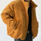 Chaqueta Acolchada de Cuello Alto en Pana Térmica para Invierno