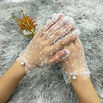 Guantes de Encaje Mesh Protección Solar Ultradelgados