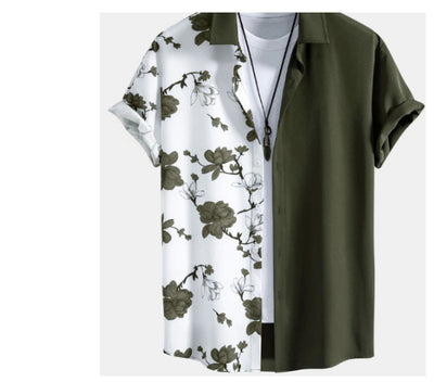 Camisa Casual Estampada de Manga Corta para Hombre - Image 3