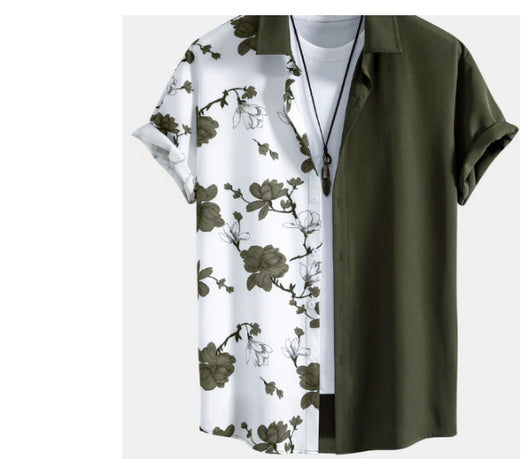 Camisa Casual Estampada de Manga Corta para Hombre - Image 3