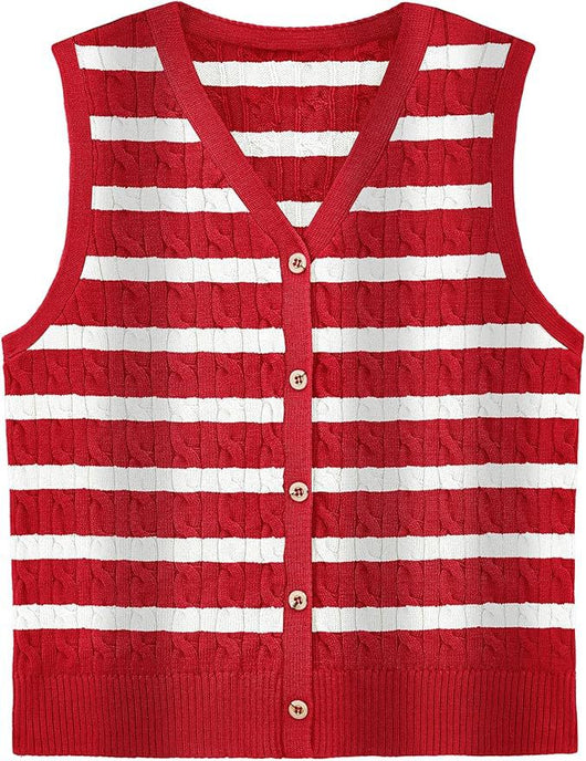 Chaleco Tejido Retorcido para Mujer - Estilo Europeo y Americano - Image 29