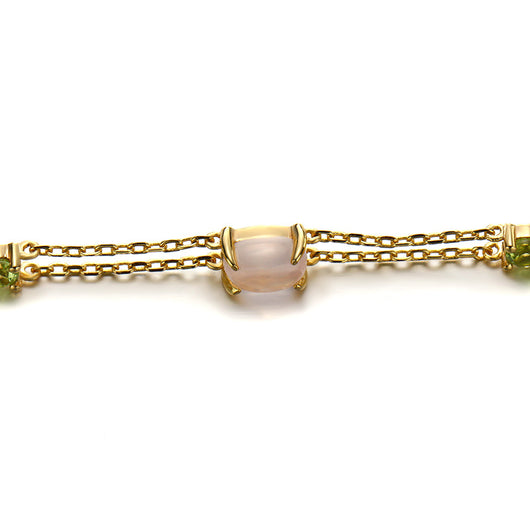 Pulsera de Cristal Natural de Doble Capa - Image 5