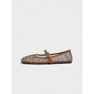 Sandalias Mary Jane Estampado Leopardo con Malla Transpirable para Mujer - Image 10
