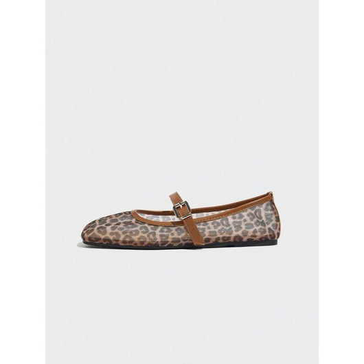 Sandalias Mary Jane Estampado Leopardo con Malla Transpirable para Mujer - Image 10