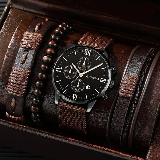 Reloj de Pulsera Canvas con Tres Esferas y Calendario - Set Completo - Image 11