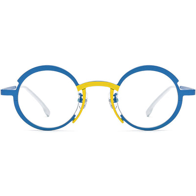 Lentes de Titanio Ultraligeros Multicolor para Miopía - Marco Óptico Redondo Unisex - Image 5