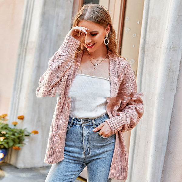 Cardigan Casual de Punto Suave - Estilo Minimalista