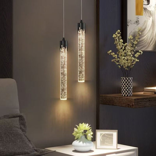Lámpara Colgante Anillo Cristal Decorativa para Dormitorio y Mesita de Noche - Image 2