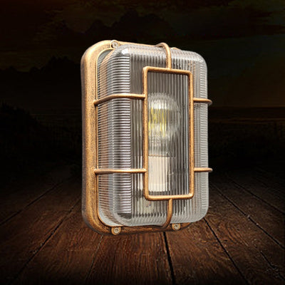 Luminaria Decorativa Industrial Retro de Aluminio Fundido para Exteriores