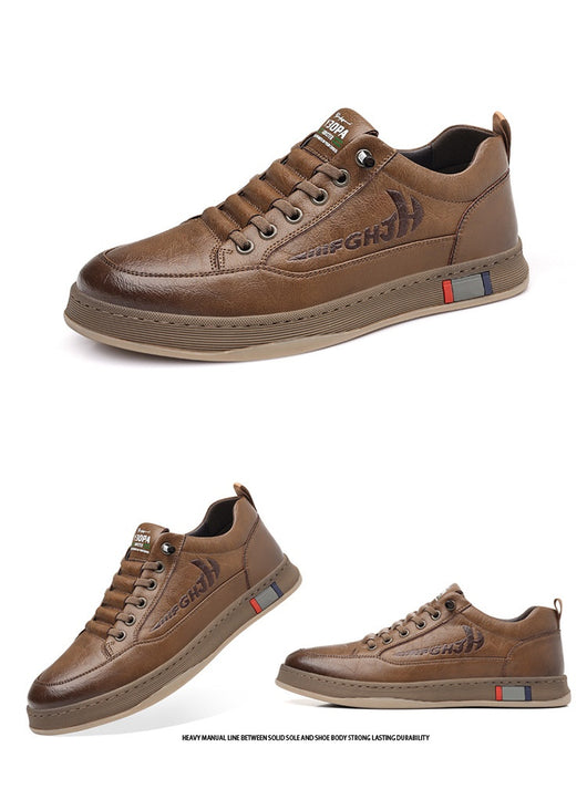 Zapatos de Cuero Casual Transpirables para Hombre - Diseño Versátil - Image 11