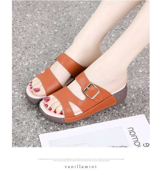Sandalias Talla Grande Mujer Verano Suela Suave con Alzada - Image 43