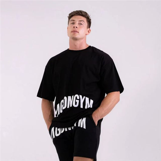 Camiseta Casual Holgada de Algodón para Hombre - Image 17