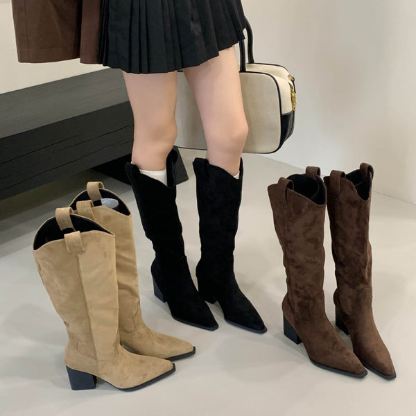 Botas Vaqueras Vintage Estilo Francés Color Café