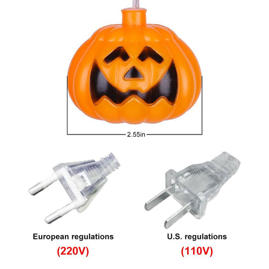 Cortina de Calabazas LED Luminosas para Halloween - Image 2
