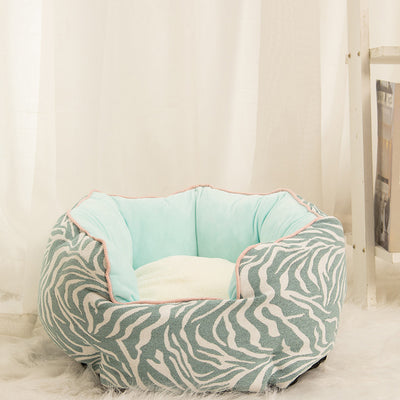 Cama Térmica Octagonal para Mascotas con Lana y Colchoneta Removible - Image 2