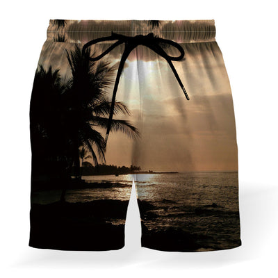 Shorts de Playa con Estampa de Coco y Cintura Elástica Ajustable - Image 9