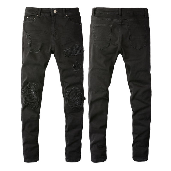 Jeans Rotos Hombre Diseño Street Fashion de Alta Moda