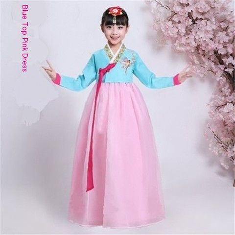 Traje Tradicional Coreano Hanbok para Niñas - Disfraz de Danza y Presentaciones