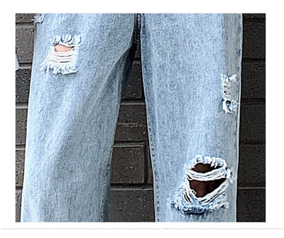 Jeans Rotos Sueltos de Moda - Image 11
