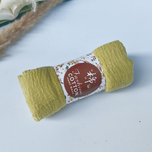 Pañuelo de Algodón y Lino Arrugado Monocromático - Image 137