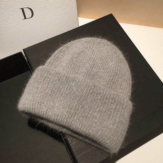 Gorro Tejido de Conejo y Lana para Mujer - Calidez y Estilo - Image 10