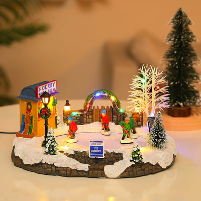 Casa de Nieve Navideña con Música, Luces LED y Efecto Nieve - Image 3