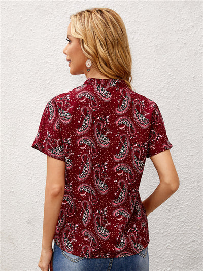 Blusa Holgada Semitransparente de Manga Larga con Estampado - Image 4