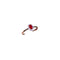 Natural Pigeon Blood Ruby Ring 925 Plateado Rose Dorado