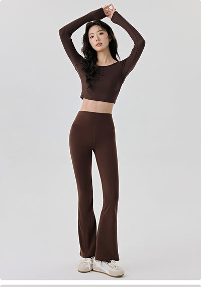 Top de Yoga Ajustado de Manga Larga - Diseño Reductivo para Fitness y Running - Image 14