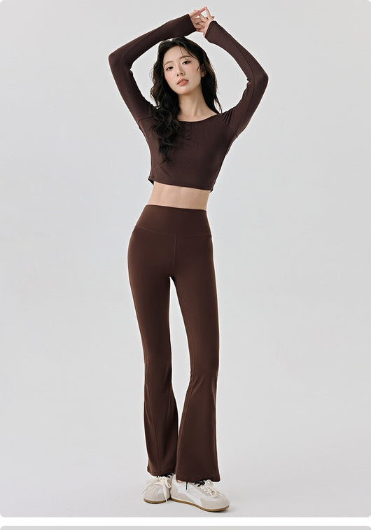 Top de Yoga Ajustado de Manga Larga - Diseño Reductivo para Fitness y Running - Image 14
