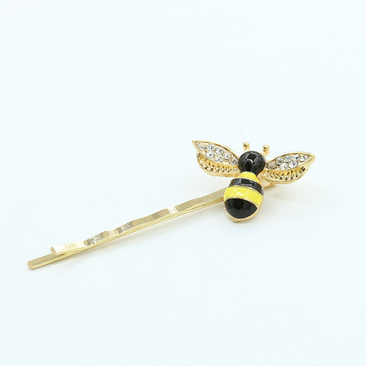 Pasador de Cabello Abeja con Goteo de Color - Clip Costero Pequeño - Image 5