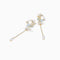 Temperament Long Tassel Summer 925 Plateado Needle Earrings Flower butterfly ear clip