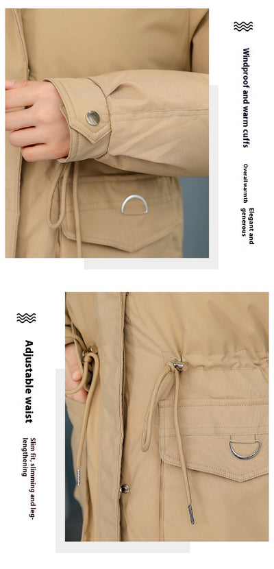Abrigo Acolchado Elegante con Cuello de Piel y Forro de Terciopelo - Image 14