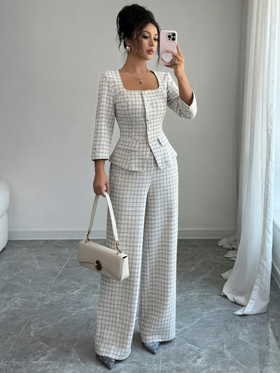 Conjunto Elegante de Camisa Manga Larga y Pantalón para Mujer - Image 7