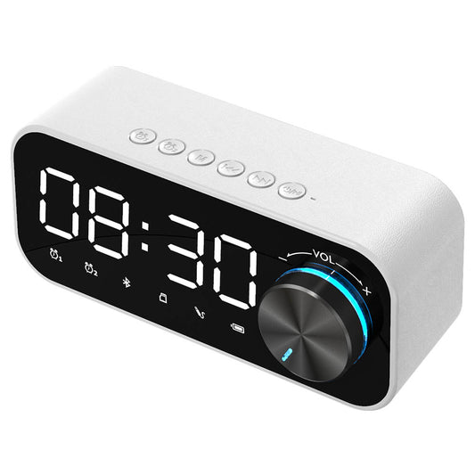 Reloj Despertador Bluetooth con Parlante LED y Reproductor de Música