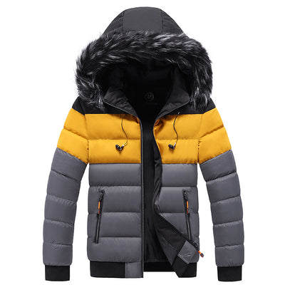 Chaqueta Acolchada con Capucha para Hombre - Algodón Grueso y Cálido - Image 4