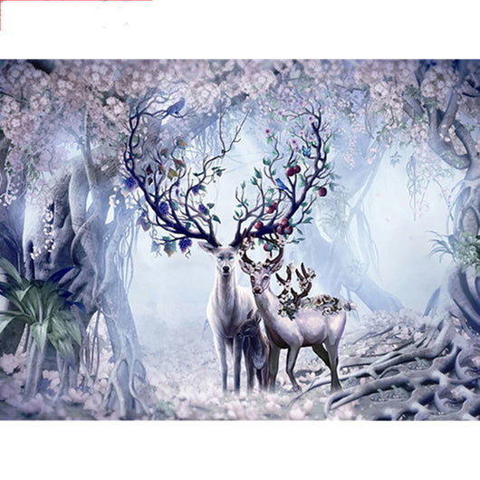 Cuadro de Diamantes Animales Bosque - Pintura Mosaico Venado Cuadrado y Redondo - Image 8