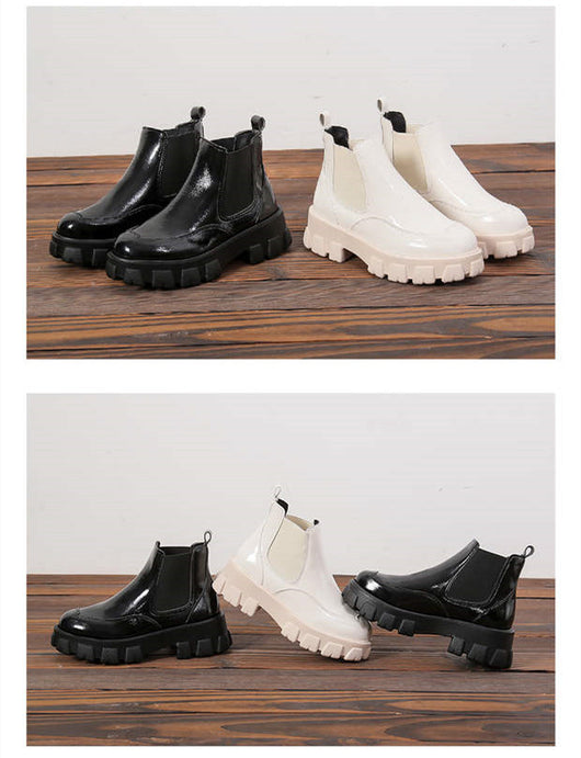 Botas de Cuero Charol con Tacón Cuña - Versátiles y Elegantes - Image 10