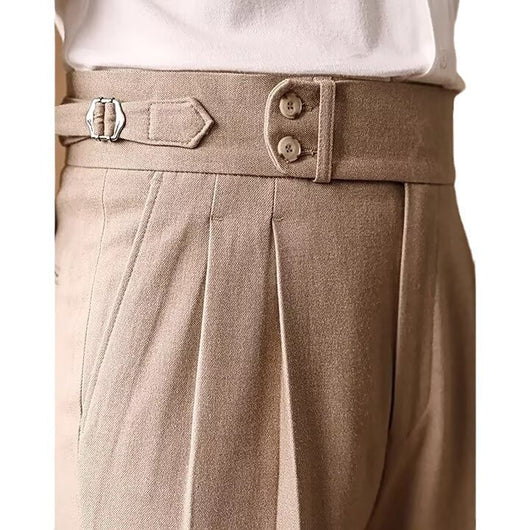 Pantalones de Invierno Rectos Cintura Alta para Hombre con Hebillas Parisinas - Image 6