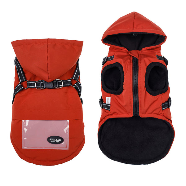 Abrigo Impermeable para Perros con Sombrero y Tirantes