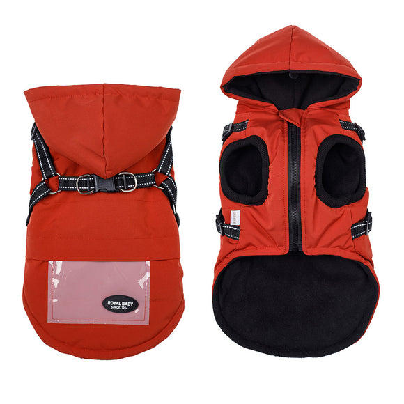 Abrigo Impermeable para Perros con Sombrero y Tirantes
