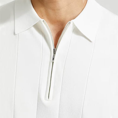polo shirt, polo shirt, white, brown, casual - Image 7
