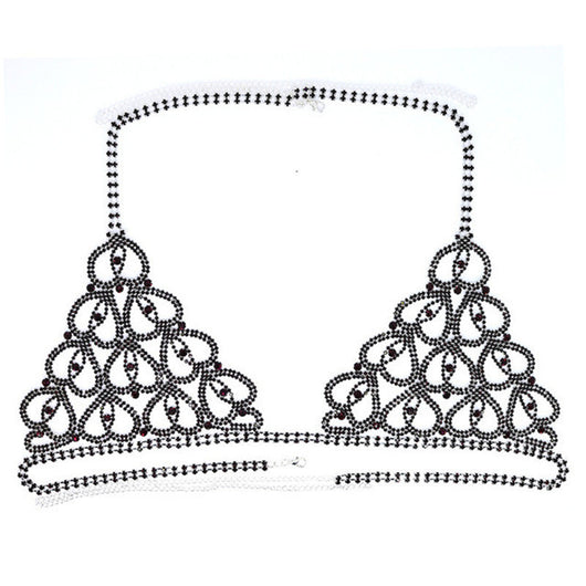 Bikini Sexy con Cadena de Cuerpo y Cristales en Forma de Corazón - Image 14