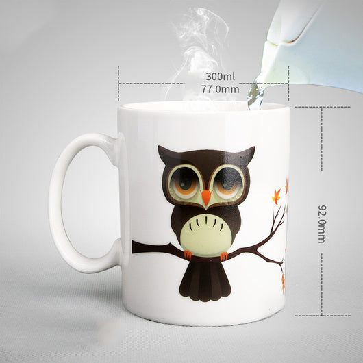 Taza Cerámica Inteligente con Sensor de Temperatura - Diseño Búho - Image 6