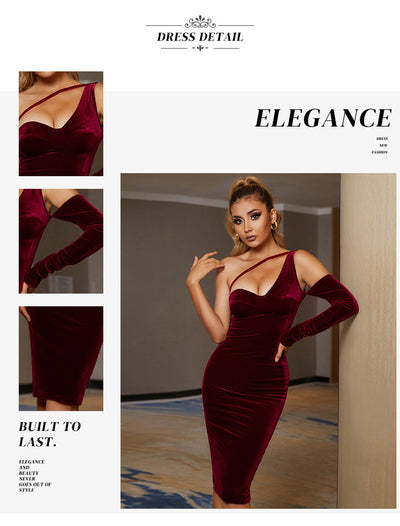 Vestido Velvet Dorado Elegancia para Alfombra Roja - Image 10